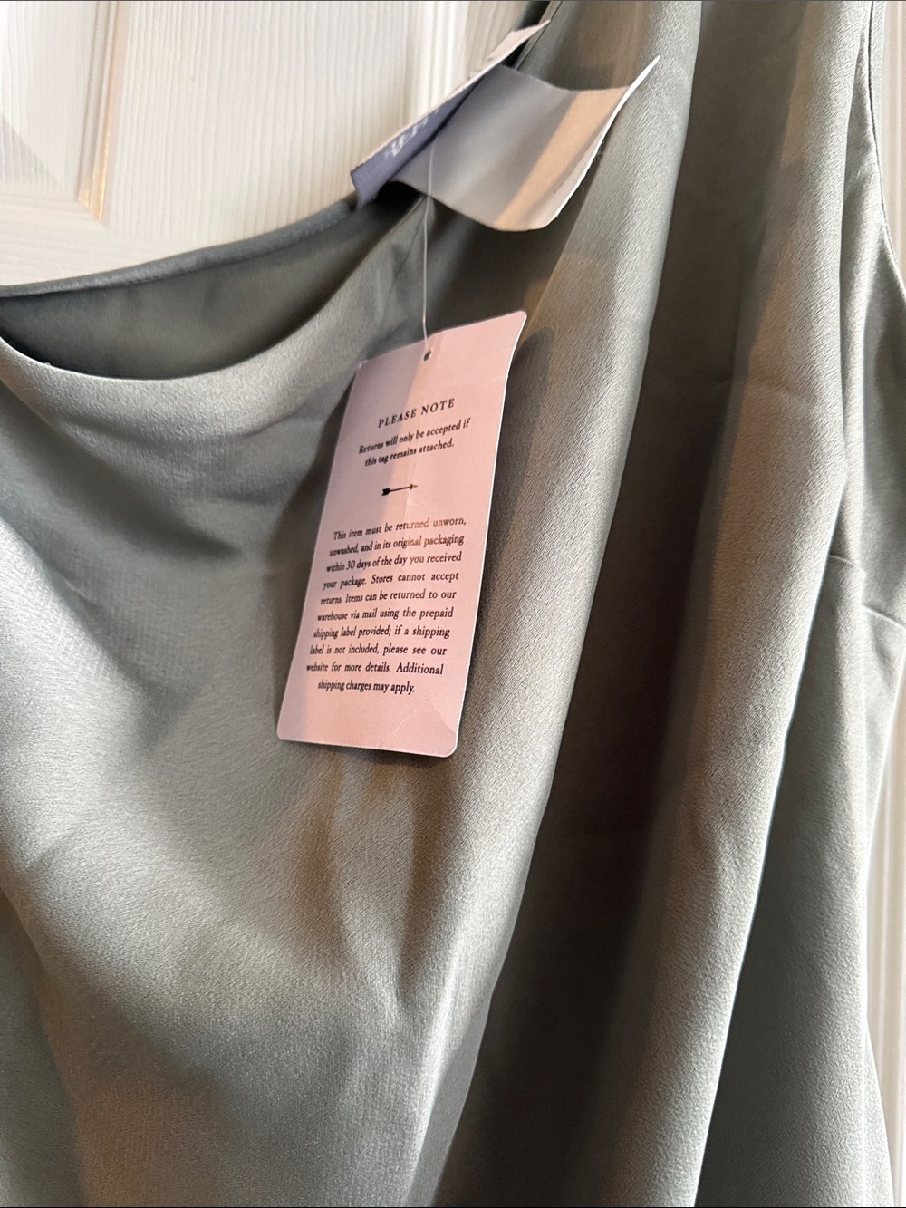 BHLDN moss audrie one shoulder satin new nwt dress - Picture 4 of 5